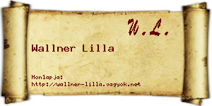 Wallner Lilla névjegykártya